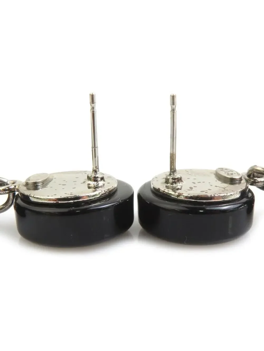 Auth Chanel Cc Logo Pierce Earrings #339539C38B
